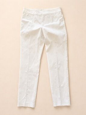 Thin Her White Slim Ankle Pants Women’s Size 14 Pull On Stretch